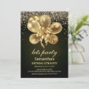 Search for black balloons invitations Glitter sparkle