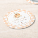 Recherche de peu dessous de verres Baby shower citrouille