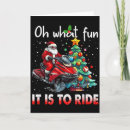 Search for snowmobile christmas cards Santa