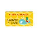Search for whale birthday return address labels For kids