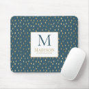 Recherche de turquoise moderne tapis souris Initiale
