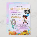 Recherche de pirate anniversaire invitations Sirène