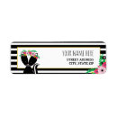 Search for black white stripe return address labels Baby shower