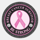 Search for breast cancer survivors stickers Pink