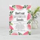 Search for watermelon seeds invitations Watercolor