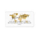 Search for black gold graduation return address labels Modern