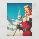 Recherche de fille de ski cartes postales Neige