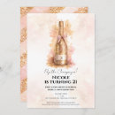 Search for champagne 21st birthday invitations Blush pink