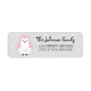 Search for pink penguin return address labels Snow