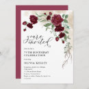 Search for burgundy floral birthday invitations Roses