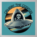 Search for alien spaceship posters Flying saucer