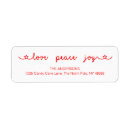 Search for joy peace love return address labels Simple