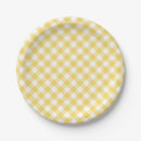 Search for yellow gingham plates Party