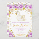Search for purple and gold baby shower invitations Watercolor flowers