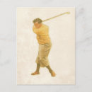 Recherche de joueur golf cartes postales Vintage