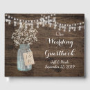 Search for wood wedding guest books Baby's breath