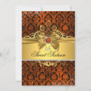 Search for luxury damask invitations Glitter