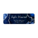 Search for navy blue and silver return address labels Bridal shower