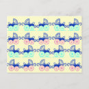 Search for baby pattern postcards Blue