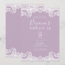 Search for lilac sweet 16 invitations Lavender