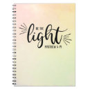 Search for 5 notebooks Be the light