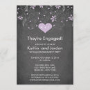 Search for flower engagement party invitations Purple