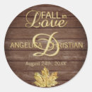 Search for gold fall wedding stickers Rustic