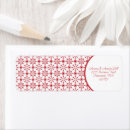 Search for red and white snowflakes return address labels Seasonal