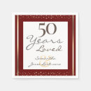 Search for 50th anniversary wedding napkins Vow renewal