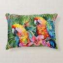 Search for green parrot pillows Watercolor