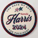 Search for kamala harris buttons Red white and blue