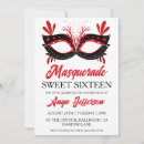Recherche de masquerade 16ans anniversaire invitations Sweet sixteen moderne