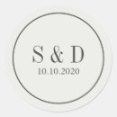 Search for blue wedding stickers Initials