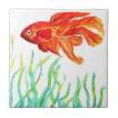 Recherche de poisson rouge carreaux Orange