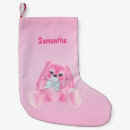 Search for rabbit with a christmas stockings Baby girl