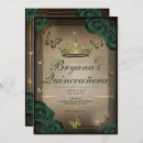 Search for green quinceanera invitations Butterfly