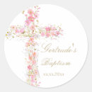 Search for baby girl baptism stickers Watercolor