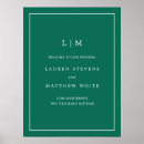 Recherche de emerald green wedding signs Monogramme