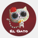 Search for sugar skull cat stickers Halloween