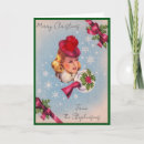 Search for vintage lady christmas cards Unique