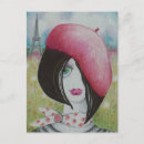 Recherche de amour chic cartes postales Rose