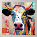 Recherche de vache colorée art Décoration