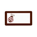 Search for lady bug return address labels Insect