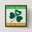 Search for four leaf clover square buttons Luck