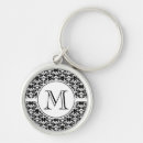Search for white damask rounded keychains Chic