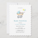 Recherche de poussette bébé invitations Aquarelle