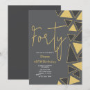 Search for triangle birthday invitations Gold