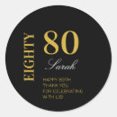Search for 80th birthday celebration stickers Black and white