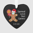 Search for funny gingerbread man ornaments Santa