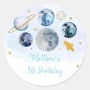 Search for blue galaxy stickers Space first birthday